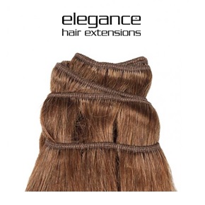Elegance Hair Extensions – Extensiones en cortina – Lisa 50-55cm – Nº4/613 Castaño Oscuro y Rubio Claro - Imagen 4